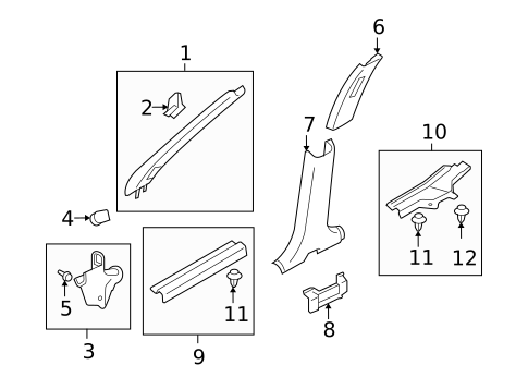 Interior Trim - Pillars for 2025 Mitsubishi Outlander #9