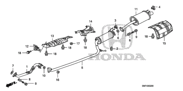 Exhaust Pipe - Muffler for 2006 Honda Civic #0