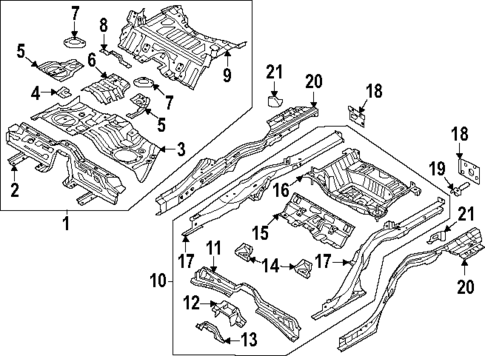 Rear Floor & Rails for 2025 Genesis G90 #0