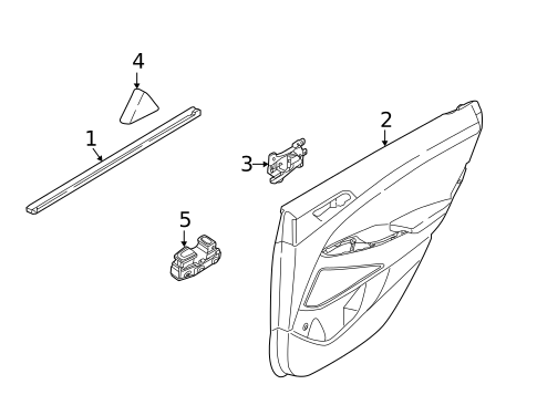 Interior Trim - Rear Door for 2022 Hyundai Tucson #0