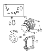 5290012AB - Air Conditioning &amp; Heater: Air Conditioning Compressor for Mopar Image