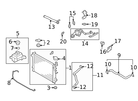 Radiator & Components for 2009 Kia Optima #0