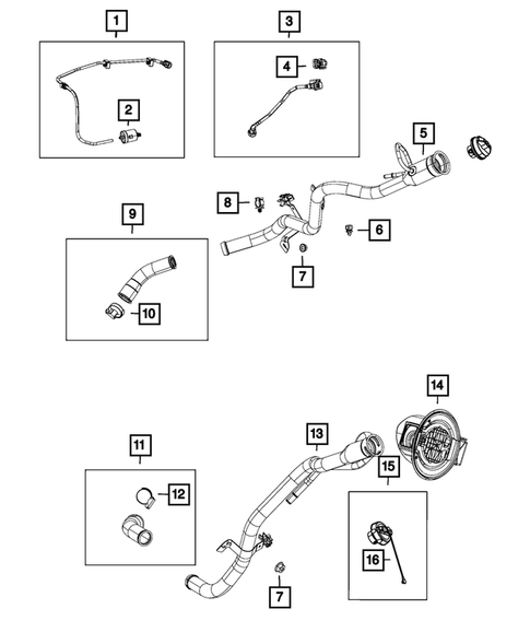 Fuel Tank Filler Tube for 2018 Jeep Cherokee #0