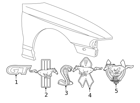 Exterior Trim - Fender for 2007 Ford Mustang #0