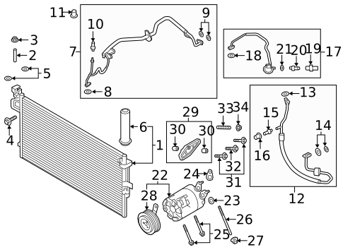 A/C Clutch & Compressor for 2019 Ford Escape #0