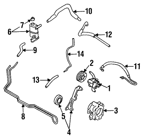 Pump & Hoses for 1993 Mazda MX-3 #0
