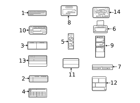 Labels for 2013 Toyota Venza #0