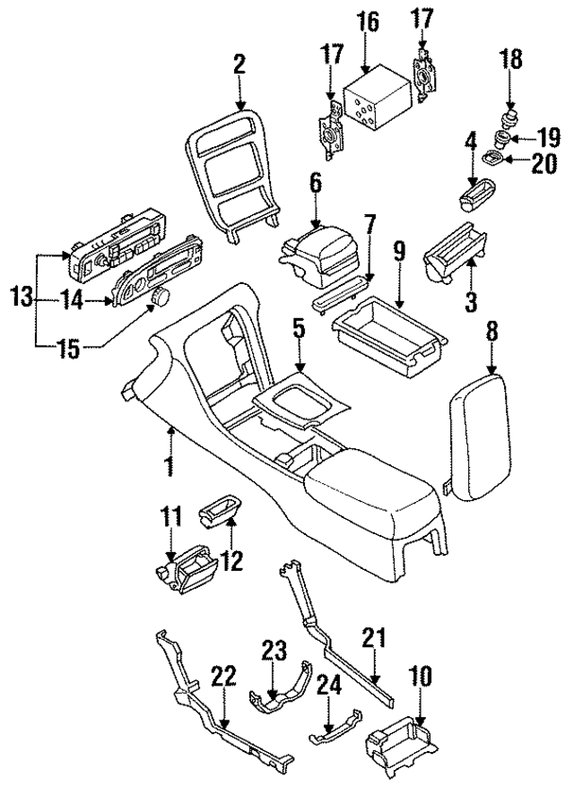6810410Y10 - Body: Console Assembly for INFINITI: J30 Image