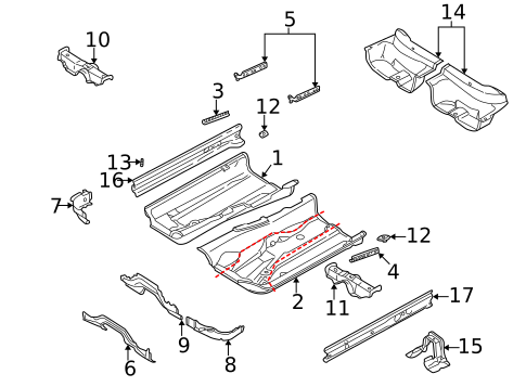 Floor & Rails for 2004 Audi Allroad Quattro #0