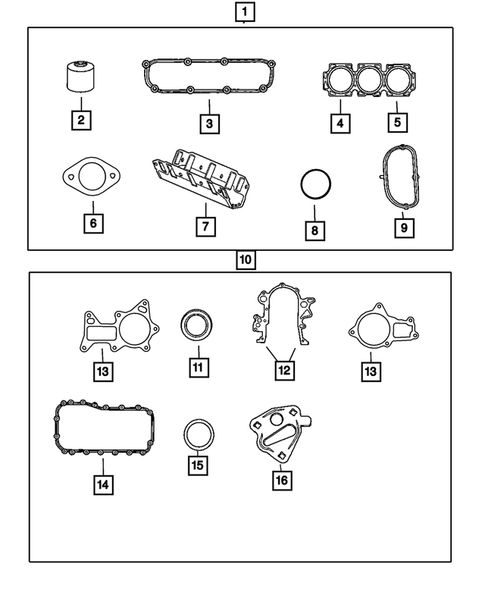 Engine Identification, Service Engines & Engine Service Kits for 2008 Chrysler Pacifica #0