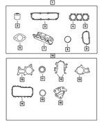 68002338AB - : Engine Upper Gasket Package for Mopar Image
