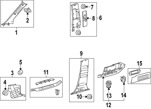 Interior Trim - Pillars for 2025 Toyota Grand Highlander #0