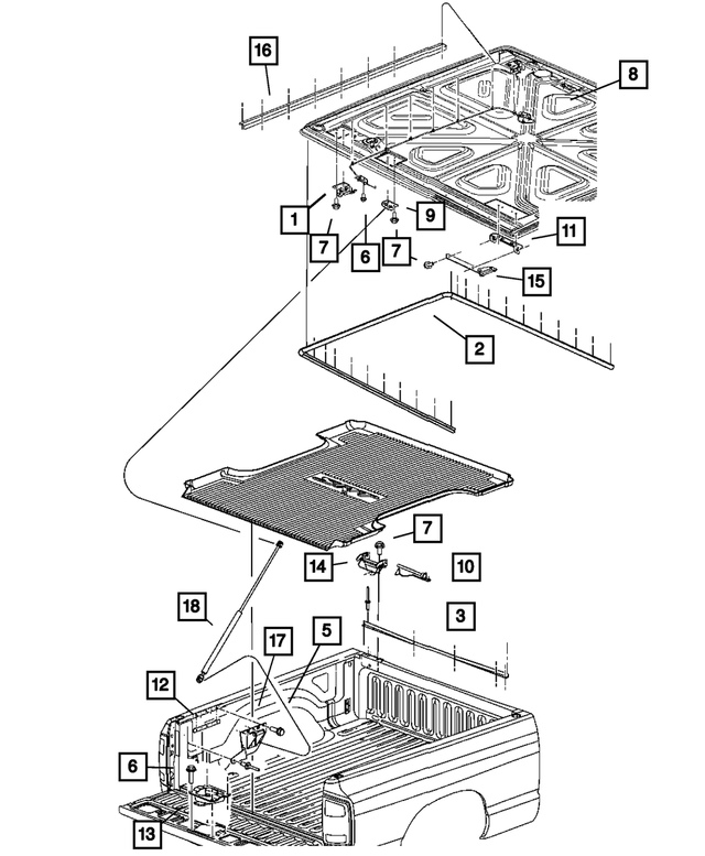 5030221AA - Body Sheet Metal Except Doors: Deck Lid Latch Bracket for Mopar Image