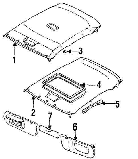 Interior Trim - Roof for 1997 Mitsubishi Galant #0