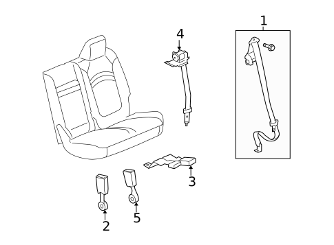 Seat Belt for 2009 Saturn Outlook #0
