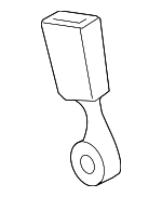 19168229 - : Part# 19168229 Medium Cashmere 3rd Row Center Seat Belt with Buckle for Buick: Enclave | Saturn: Outlook Image