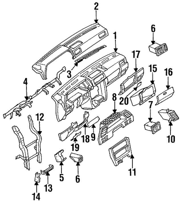 6810084A10 - : Instrument Panel for Nissan Image