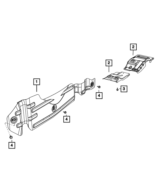 55364165AA - Exhaust: Exhaust Shield for Mopar Image