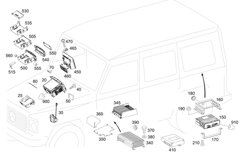 Radio, Operating and Display Unit for 2017 Mercedes-Benz G65 AMG #0
