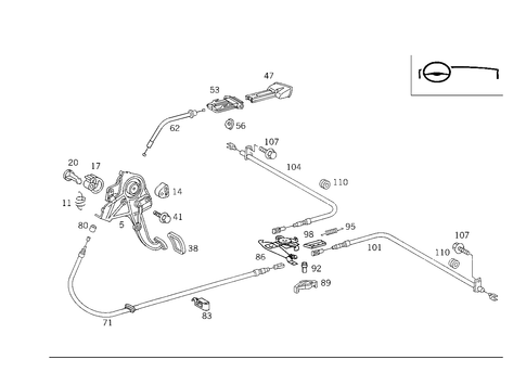 Foot Operated Parking Brake for 2000 Mercedes-Benz CLK430 #0