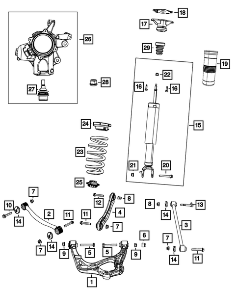 Rear Suspension and Cradle for 2017 Jeep Grand Cherokee #0