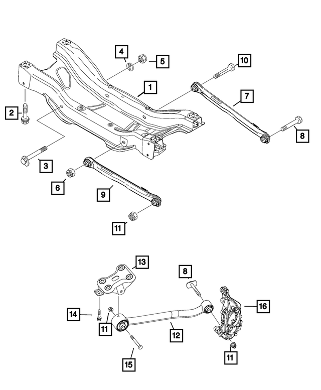 6511781AA - Rear Suspension: Hex Lock Nut for Mopar Image