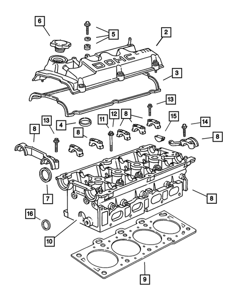 Cylinder Head for 2002 Chrysler PT Cruiser #0