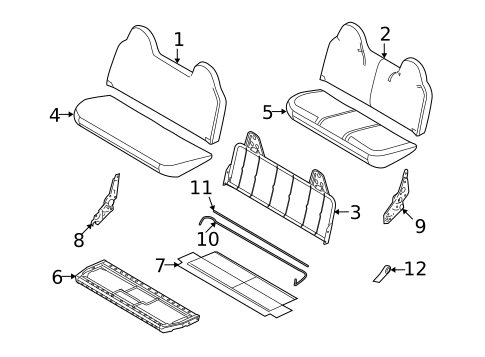 Front Seat Components for 2010 Ford F-250 Super Duty #3