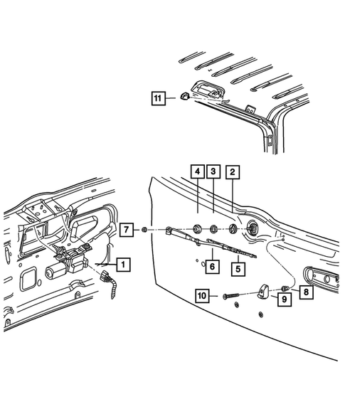 Rear Wiper and Washer System for 2007 Jeep Liberty #0