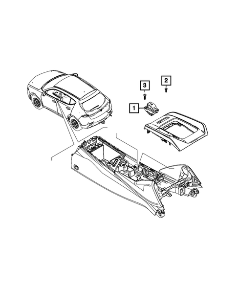 Parking Brake Level, Cables, and Rear Disc Park Brake Assembly for 2023 Dodge Hornet #0