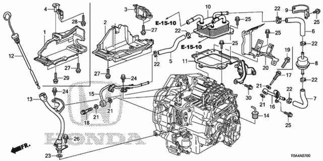 AT ATF Pipe - ATF Warmer (5AT) for 2012 Honda CR-V #0