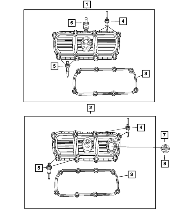 4648973AD - 3.8L Gas; Engine: Pcv Valve for Mopar Image image
