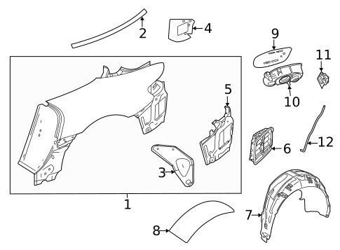 Quarter Panel & Components for 2020 Mercedes-Benz AMG GT #1