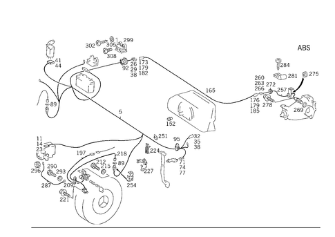 Brake Lining Wear Indicator and Antilock Braking System for 1986 Mercedes-Benz 300E #0
