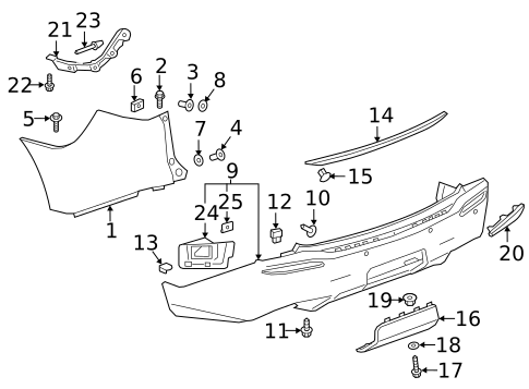Bumper & Components - Rear for 2021 Buick Enclave #0