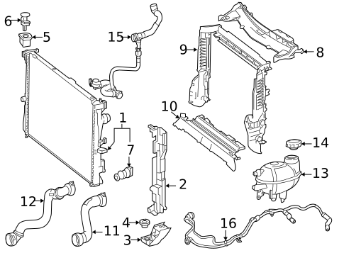 Radiator & Components for 2019 Mercedes-Benz E300 #0