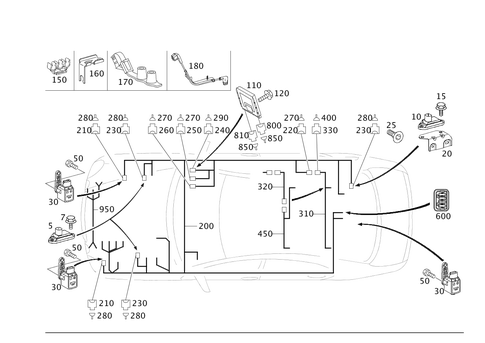 Wiring Harness for Semi-Active Air Suspension for 1994 Mercedes-Benz E500 #0