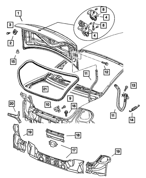 Deck Lid for 2001 Dodge Neon #0