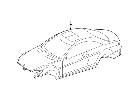 Body Shell for 2011 Mercedes-Benz CL63 AMG #0