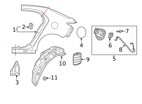 Fuel Door for 2024 Mazda 3 #1