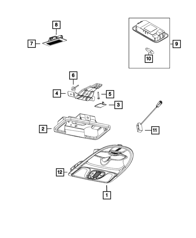 6QM18MS7AA - Electrical: Overhead Console for Mopar Image