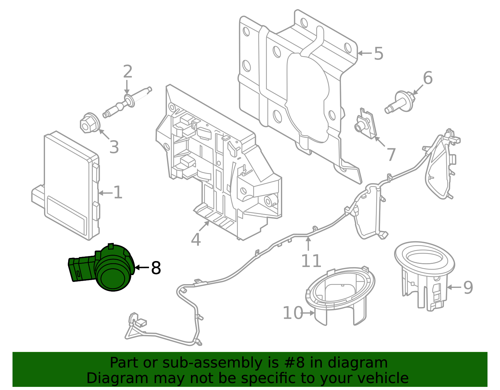 NU5Z-15K859-DG - Sensor - 2022-2026 Ford | Eastgate Ford Parts