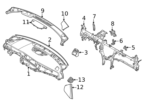 Instrument Panel for 2020 Kia Cadenza #0