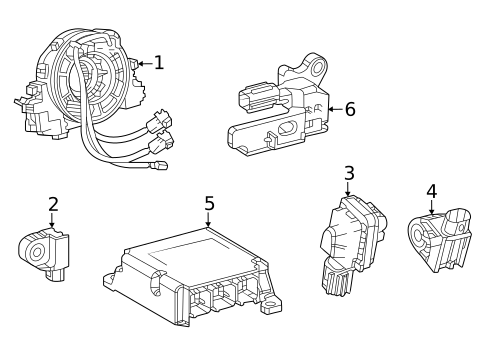 Air Bag Components for 2025 Lexus RZ450e #2