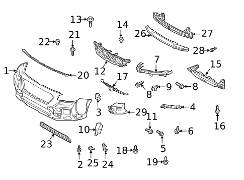 Bumper & Components - Front for 2023 Subaru Outback #0