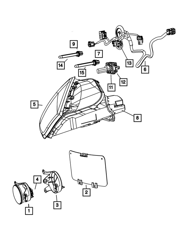 5030189AA - : Headlamp, Left for Mopar Image