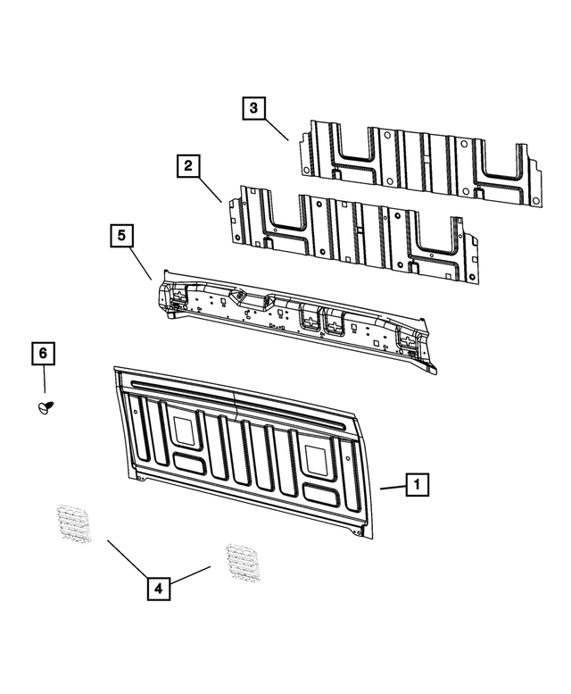 « 68137845AB – Body Sheet Metal Except Doors : Panneau De Caisse Amortisseur pour Mopar Image »