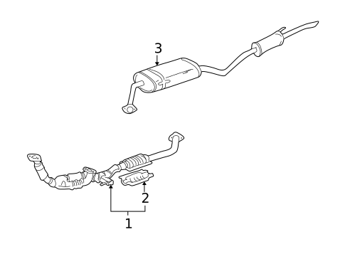 Exhaust Components for 2003 Toyota Sienna #0