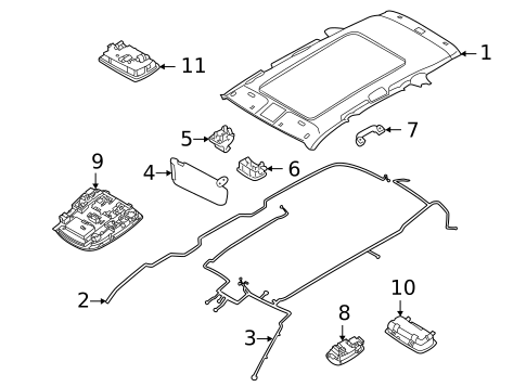Interior Trim - Roof for 2024 Kia Sorento #0
