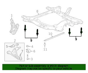 2018-2026 GM Drivetrain and Front Suspension Cradle Bolt 11547634 GM ...